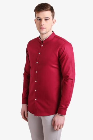 slim fit red shirt